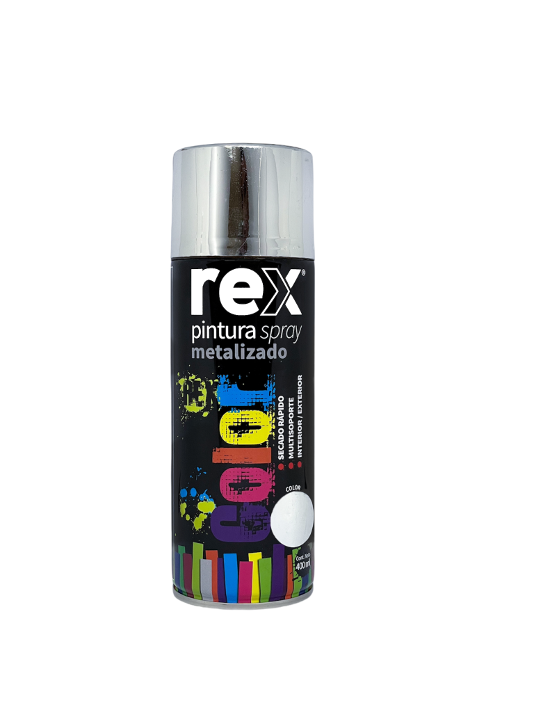 Rex Pintura Spray Metalico, Cromo, 400 Ml – Lautaro SPA