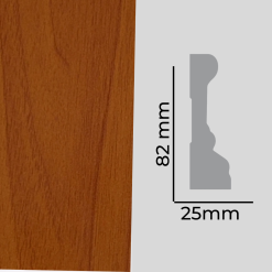 GUARDAPOLVO GP387 MDF FOLIO CEREZO BRILLANTE 25X82X2440mm