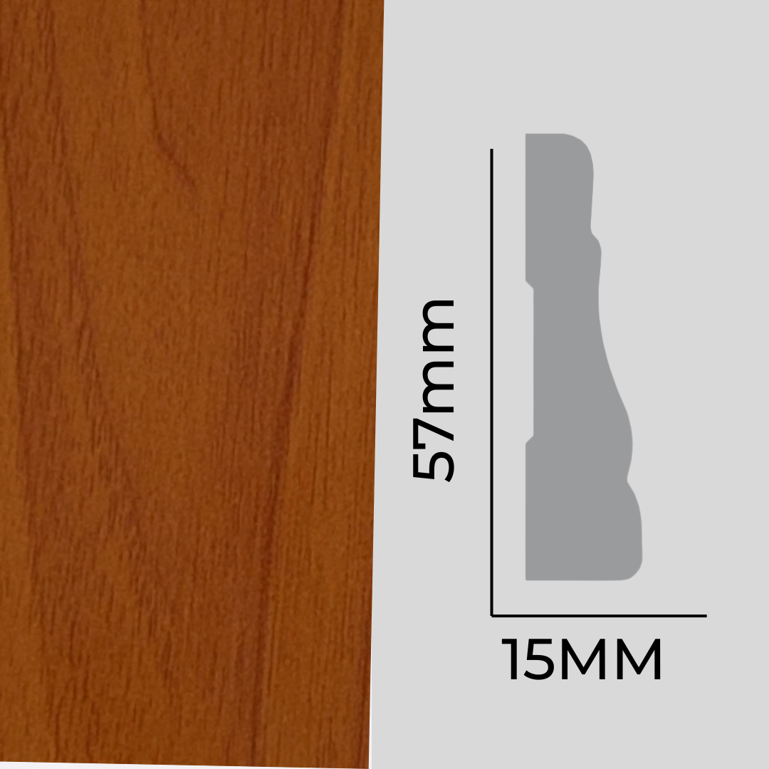 PILASTRA PL239 MDF FOLIO CEREZO BRILLANTE 15X57X2440mm