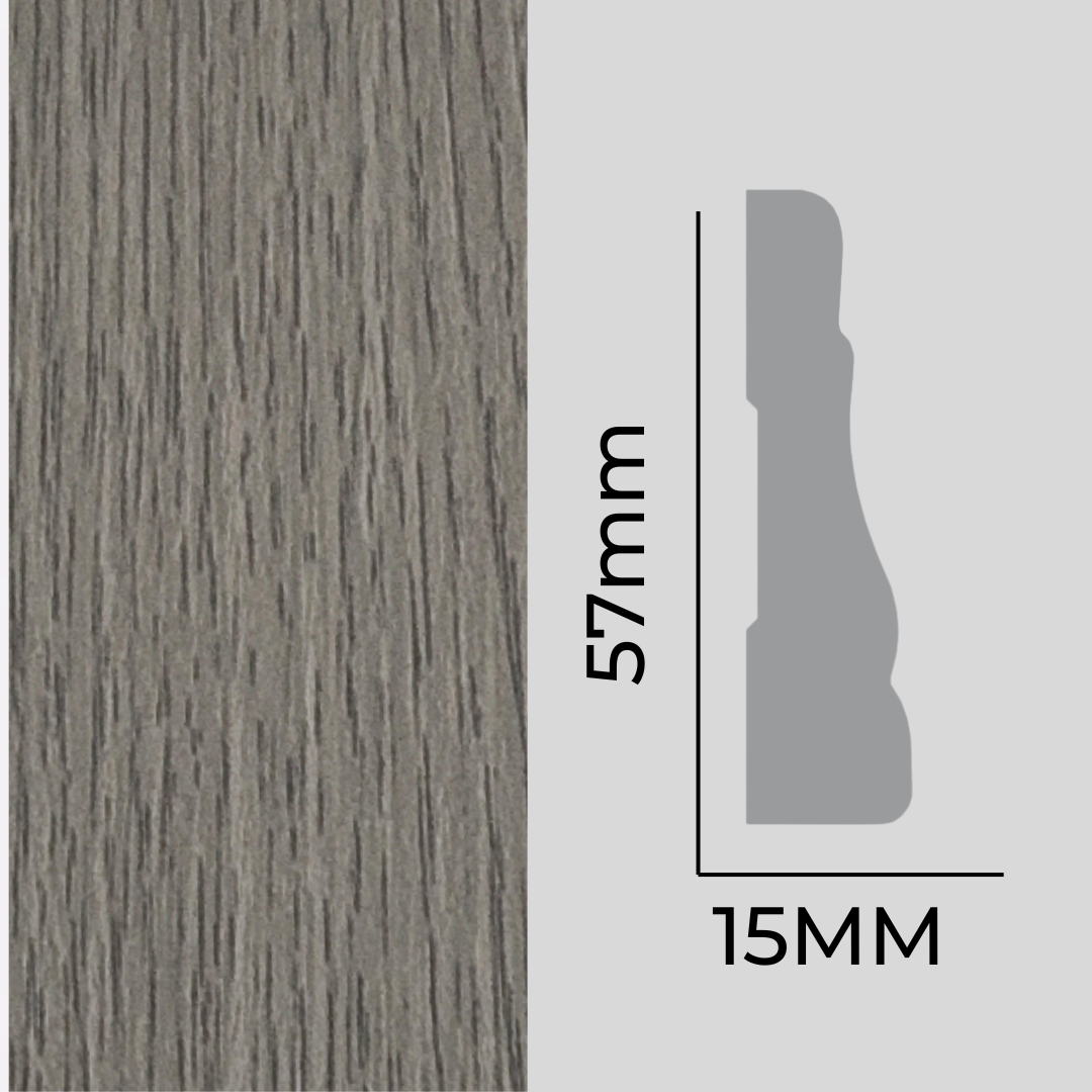 PILASTRA PL239 MDF FOLIO GRIS MARENGO 15X57X2440mm