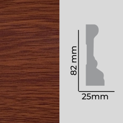GUARDAPOLVO GP387 MDF FOLIO CEDRO ROJO 25X82X2440mm