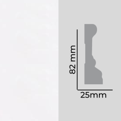 GUARDAPOLVO GP387 MDF FOLIO BLANCO 25X82X2440mm