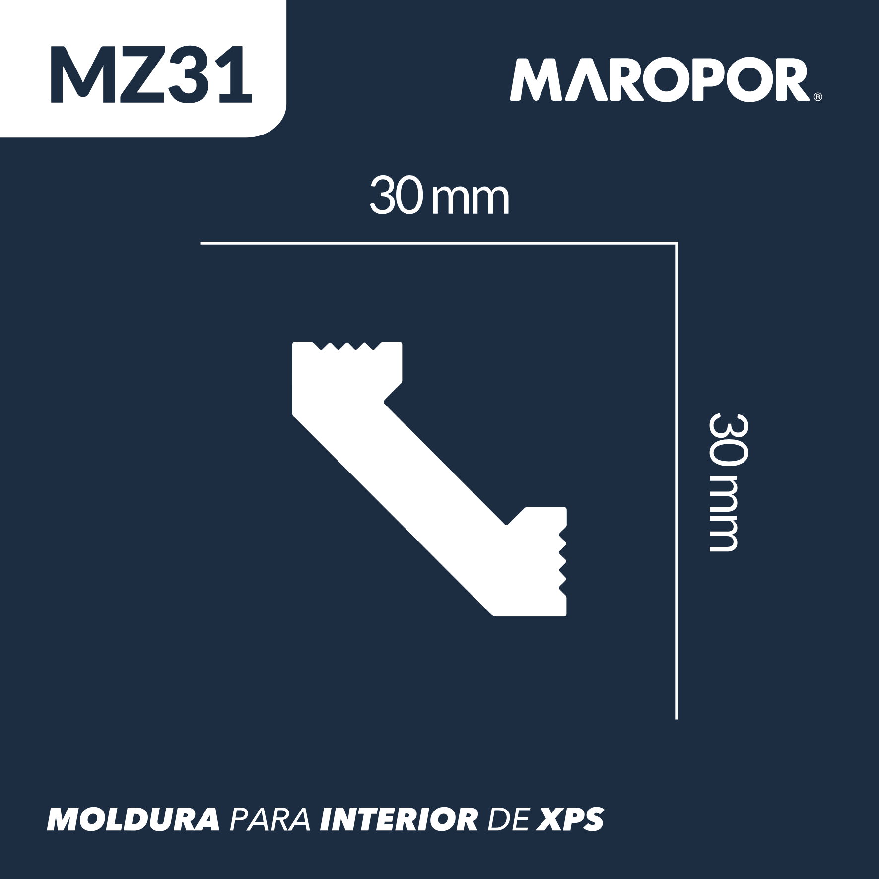 Cornisa MZ31 30X30mm - Imagen 2