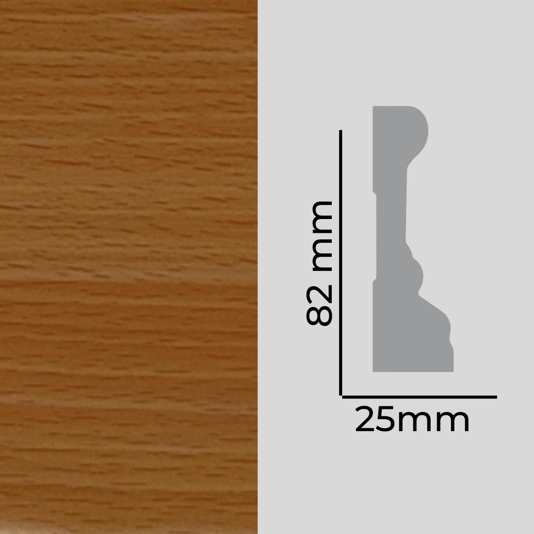 GUARDAPOLVO GP387 MDF FOLIO HAYA NEW 25X82X2440mm