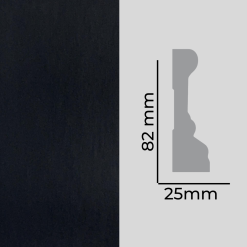 GUARDAPOLVO GP387 MDF FOLIO NEGRO 25X82X2440mm