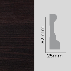 GUARDAPOLVO GP387 MDF FOLIO WENGUE 25X82X2440mm