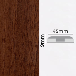 CUBREJUNTA TRANSICIÓN MDF FOLIO NOGAL 9X45mm