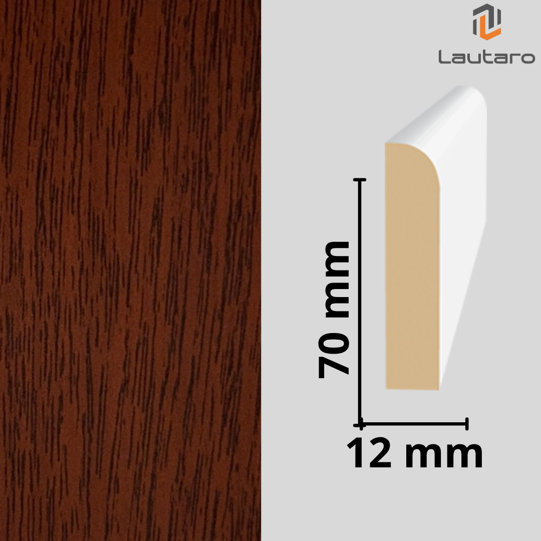 GUARDAPOLVO MDF GP22 FOLIO MERBAU 12X70X2440mm