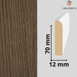 GUARDAPOLVO MDF GP22 FOLIO ROBLE GRAFITO 12X70X2440mm