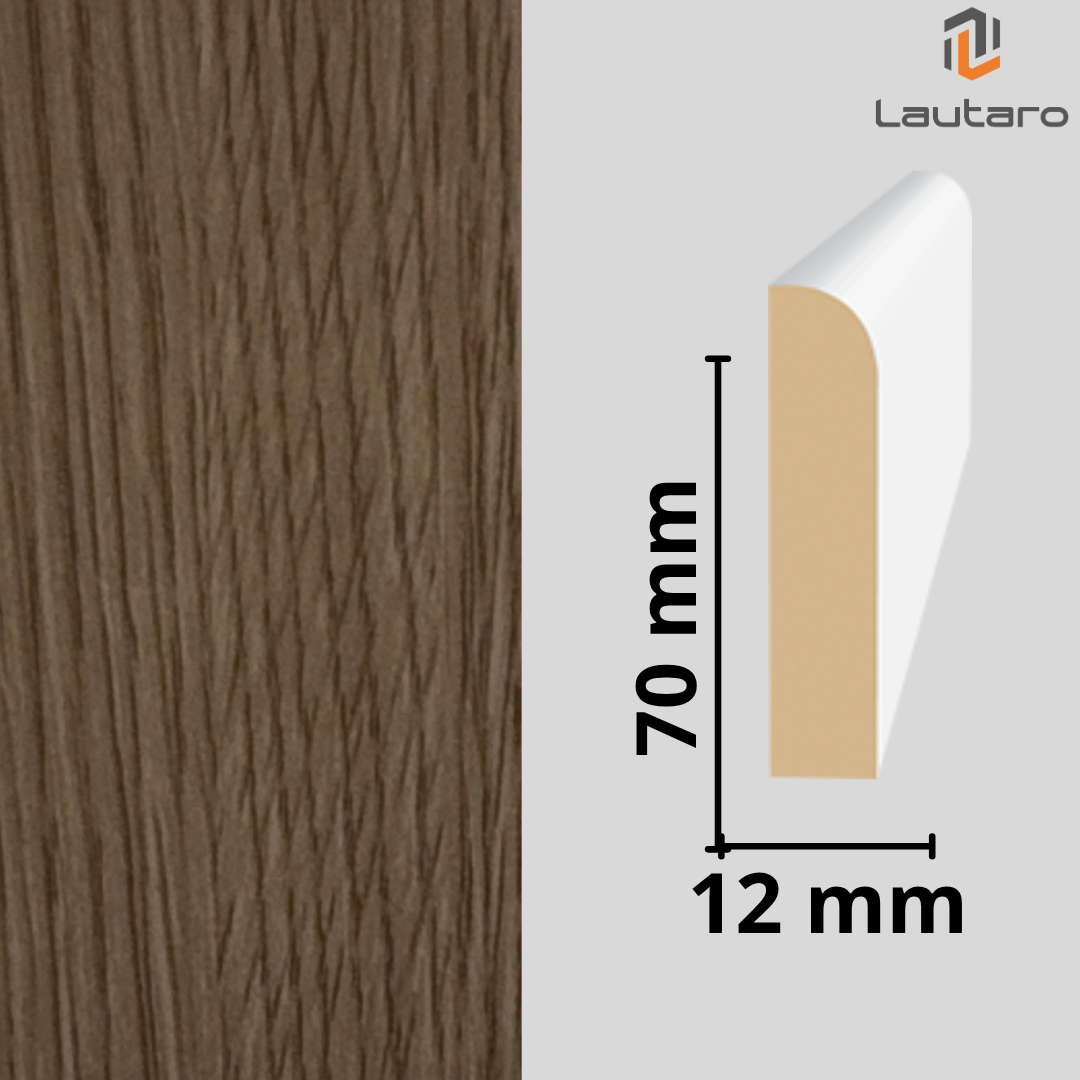 GUARDAPOLVO MDF GP22 FOLIO ROBLE GRAFITO 12X70X2440mm