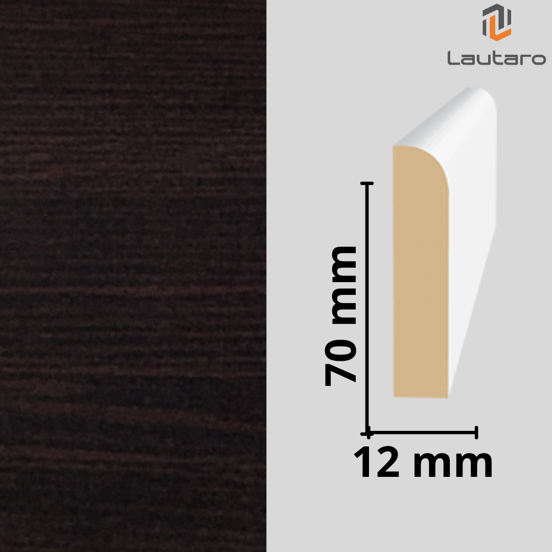 GUARDAPOLVO MDF GP22 FOLIO WENGUE 12X70X2440mm
