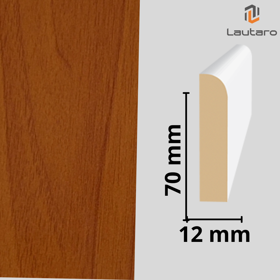 GUARDAPOLVO MDF GP22 FOLIO CEREZO BRILLANTE 12X70X2440mm