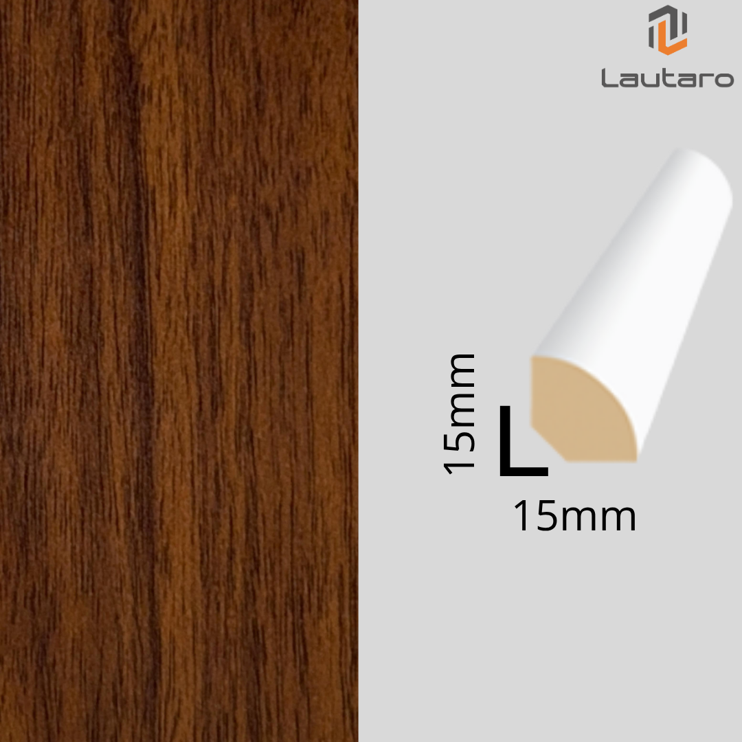 JUNQUILLO 1/4 RODÓN CR1 FOLIO WALNUT 15X15X2440mm