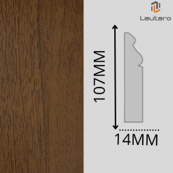 GUARDAPOLVO GP163 MDF FOLIO EUCALIPTO 14X107X2440mm