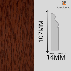 GUARDAPOLVO GP163 MDF FOLIO MERBAU 14X107X2440mm