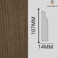 GUARDAPOLVO GP163 MDF FOLIO ROBLE GRAFITO 14X107X2440mm