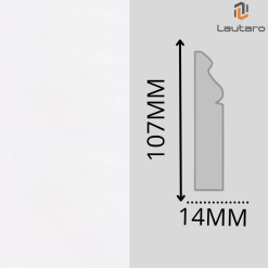 GUARDAPOLVO GP163 MDF FOLIO BLANCO 14X107X2440mm