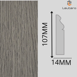 GUARDAPOLVO GP163 MDF FOLIO GRIS MARENGO 14X107X2440mm