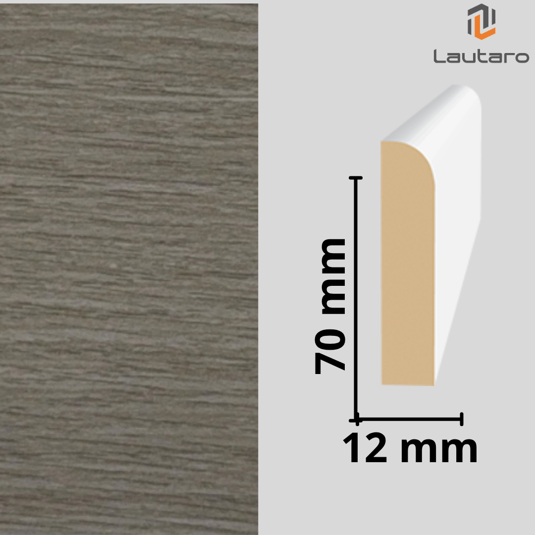 GUARDAPOLVO MDF GP22 FOLIO NATURE WHITE 12X70X2440mm