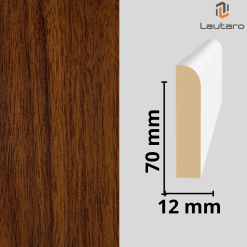 GUARDAPOLVO MDF GP22 FOLIO WALNUT 12X70X2440mm
