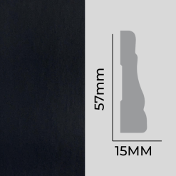 PILASTRA PL239 MDF FOLIO NEGRO 15X57X2440mm