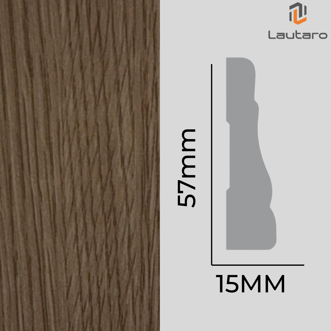 PILASTRA PL239 MDF FOLIO ROBLE GRAFITO 15X57X2440mm