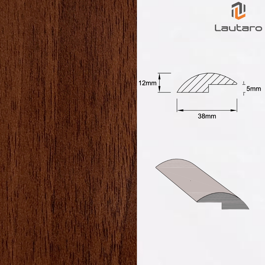 Cubre junta de Compensación MDF Folio NOGAL 12X38X2400mm